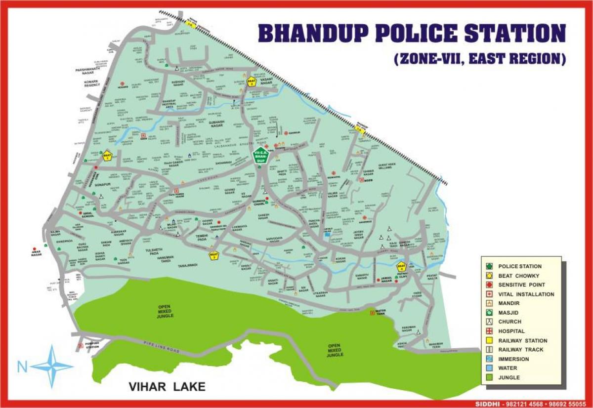 Մումբայի Bhandup քարտեզի վրա