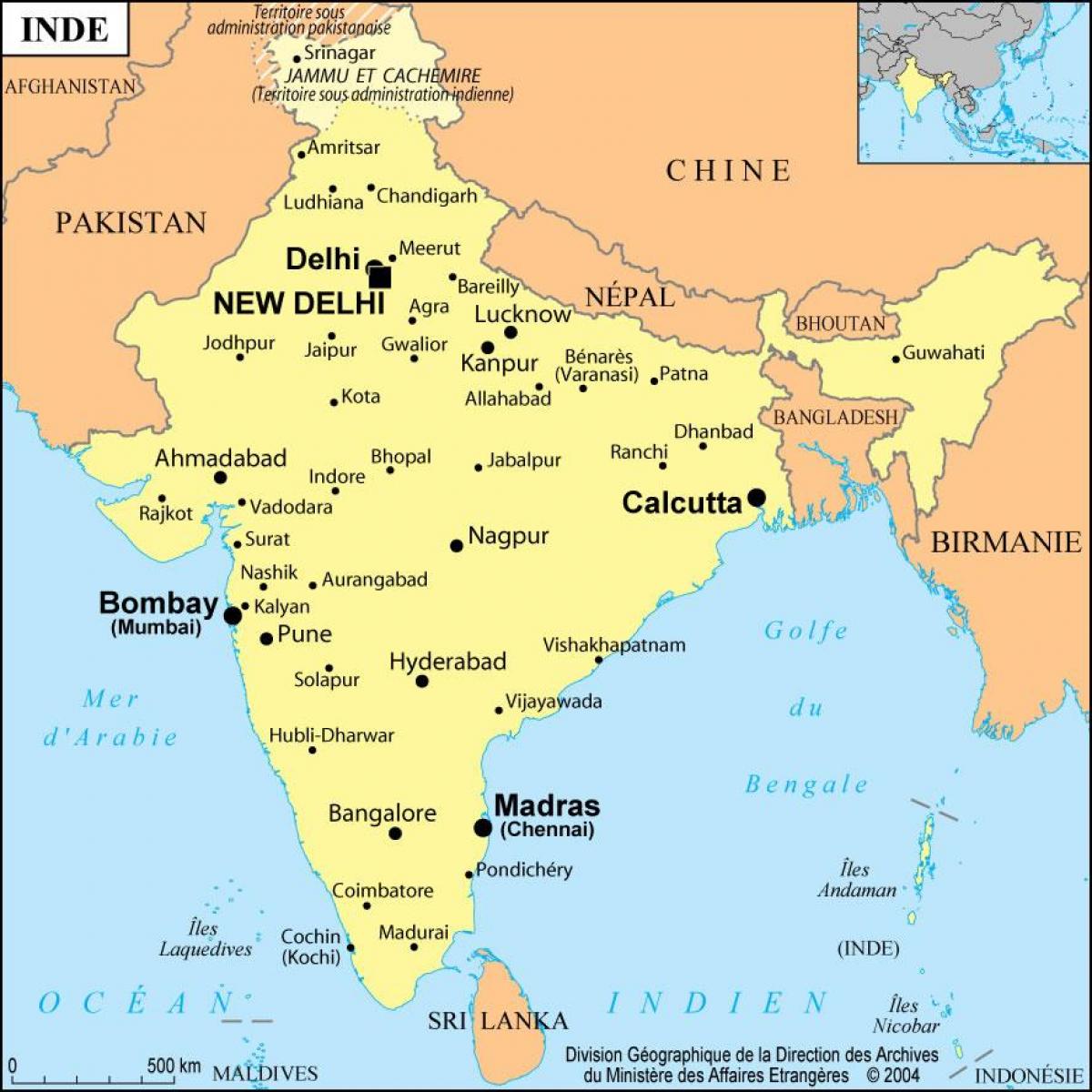 քարտեզ Bombay Հնդկաստան