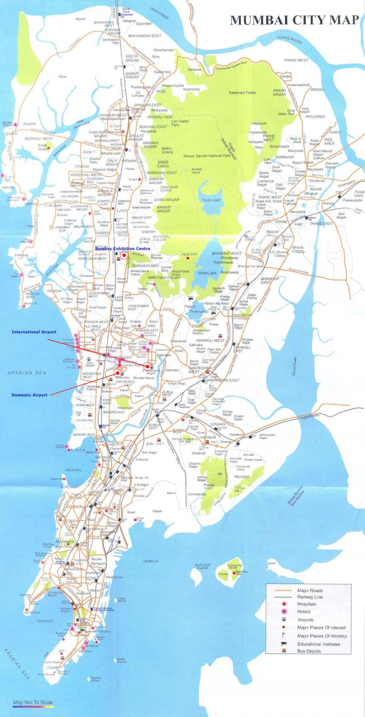 քարտեզ Bombay
