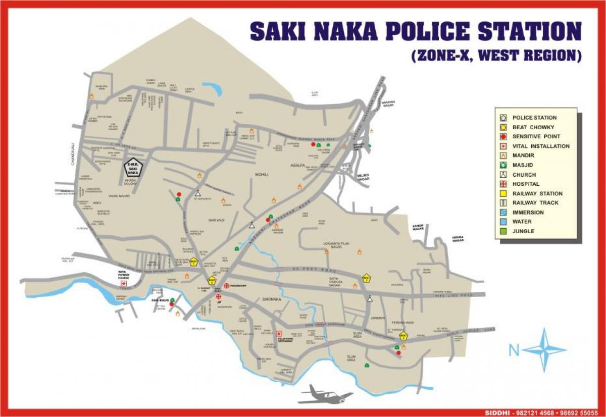 Մումբայի Sakinaka քարտեզի վրա