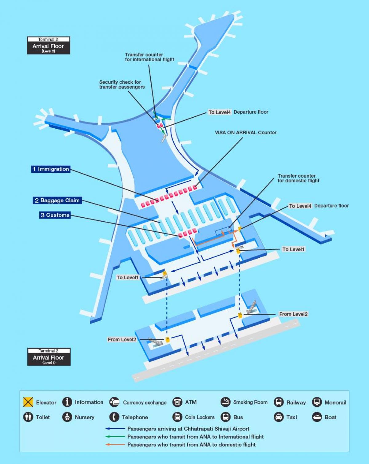 քարտեզ Միջազգային օդանավակայանը Մումբայի