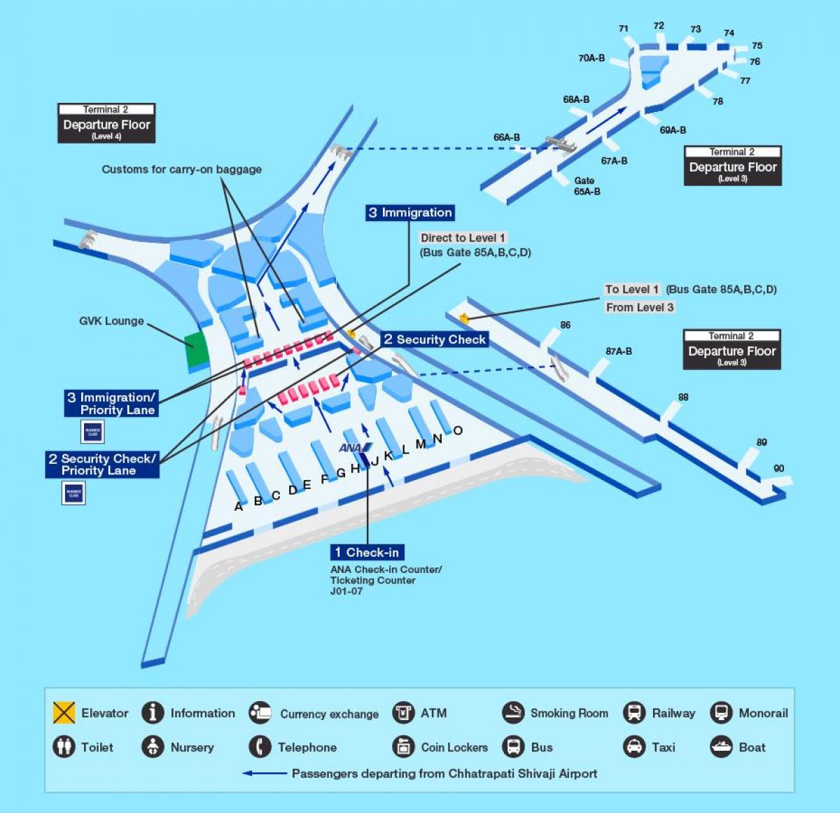 քարտեզը օդանավակայանի Мумбай