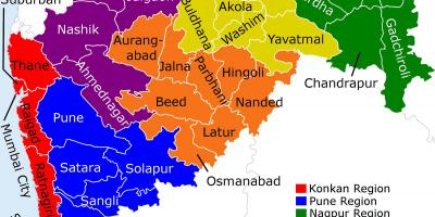 Քարտեզ Maharashtra Մումբայի