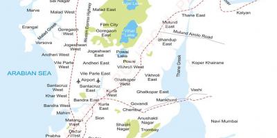 Bombay պետական քարտեզը
